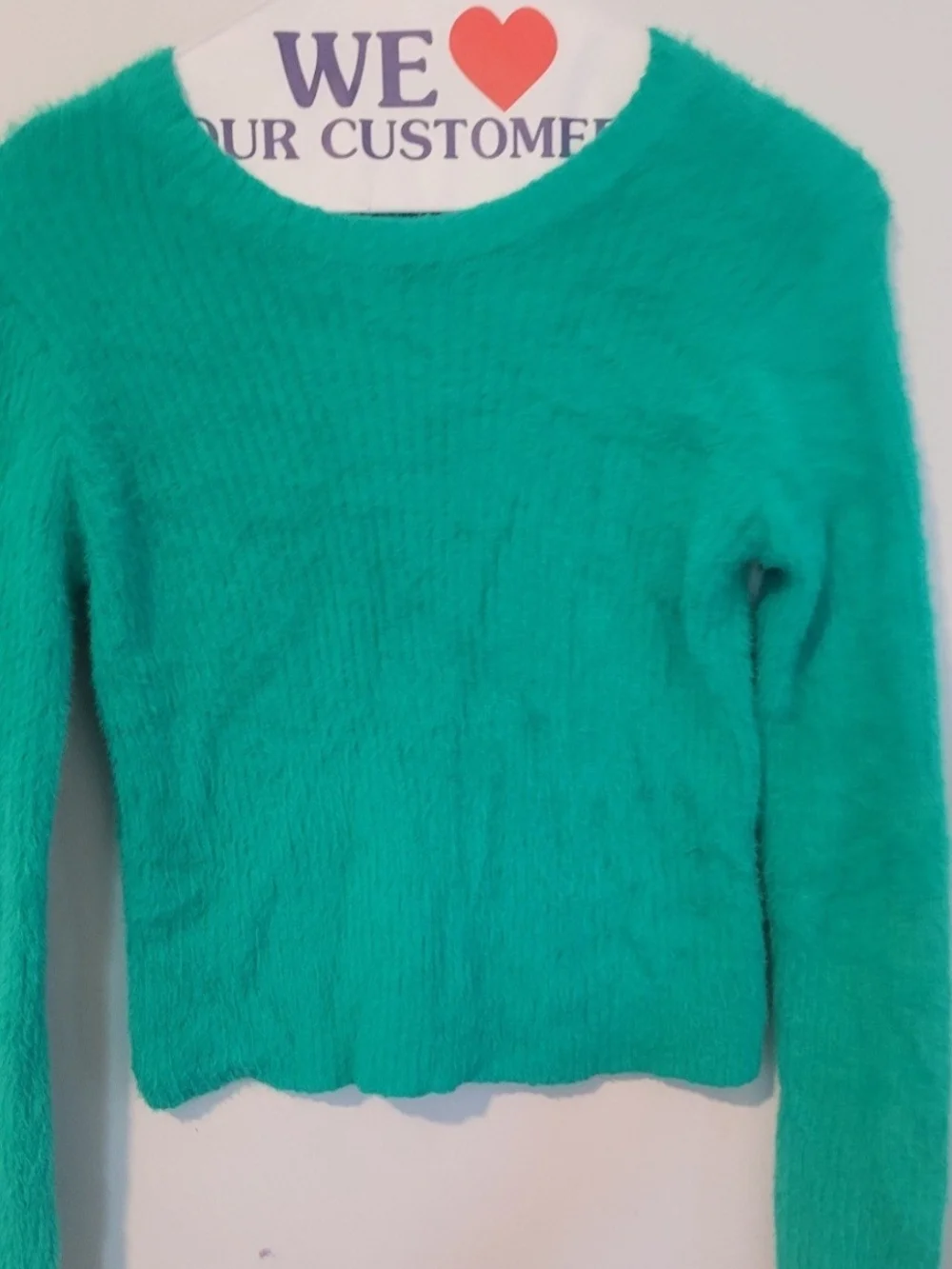 art class Teal Crewneck Fuzzy Sweater